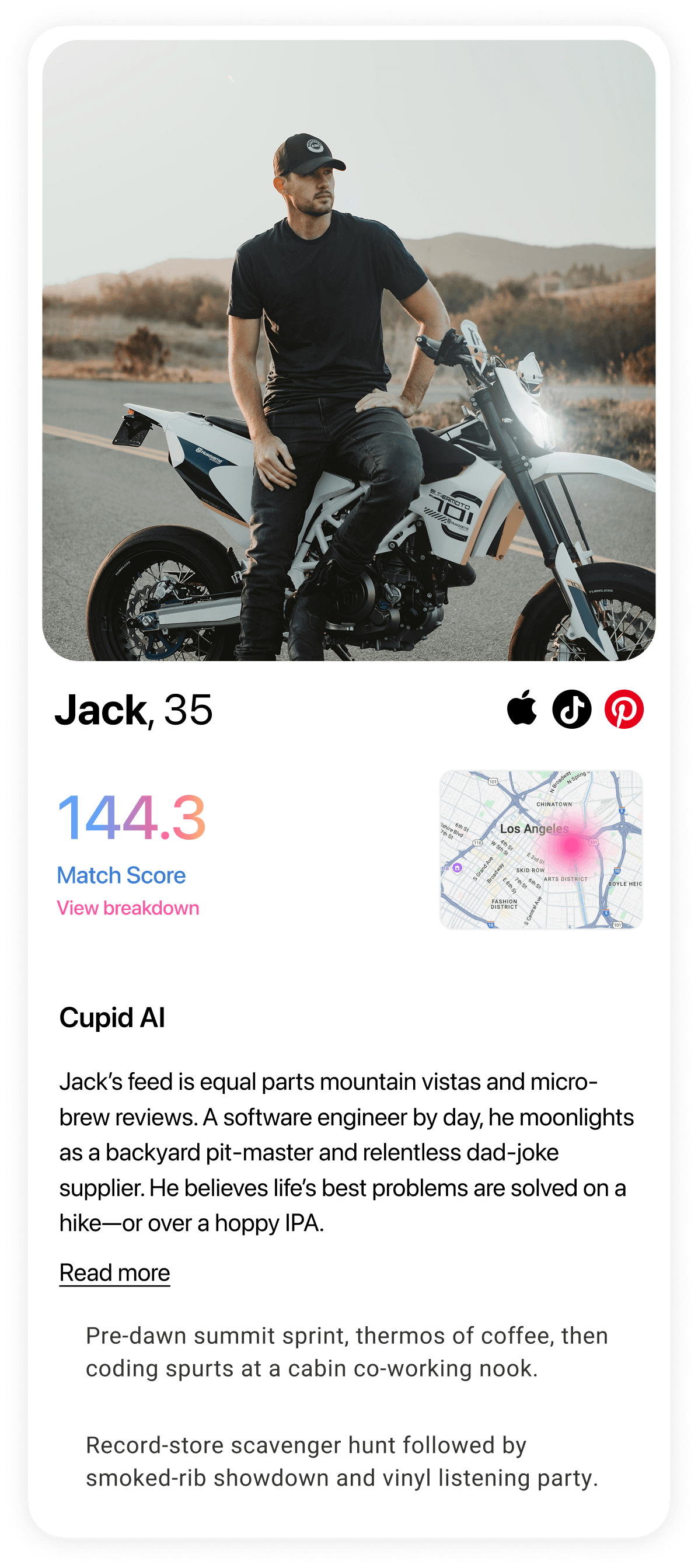 Profile card