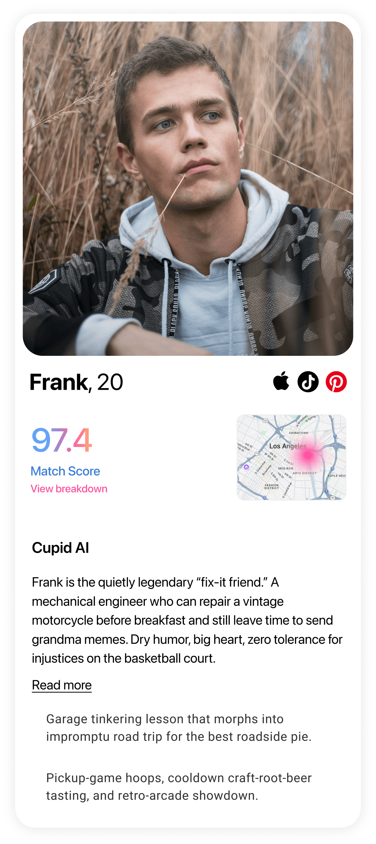 Profile card